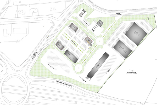 Der planlægges for et transportcenter ved Korskroen. L.M Huse AS